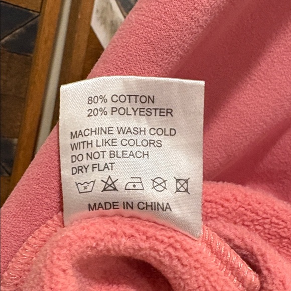 PARKE Valentine's Day Varsity Fleece Mockneck in Lover Pink / Red size L/XL - Picture 9 of 9